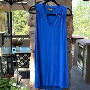 MICHAEL STARS Blue Size SMALL Sleeveless Shift Shirt Dress